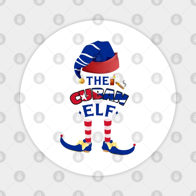 The Cuban Elf Cuban Flag Drink & Cigar Magnet by creative